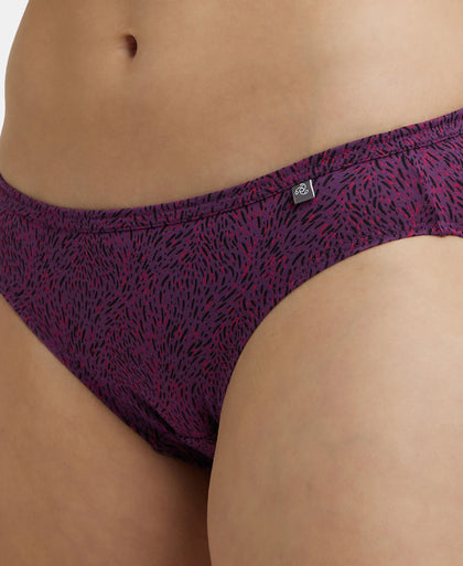 Medium Coverage Super Combed Cotton Bikini With Concealed Waistband and StayFresh Treatment - Dark Prints-15