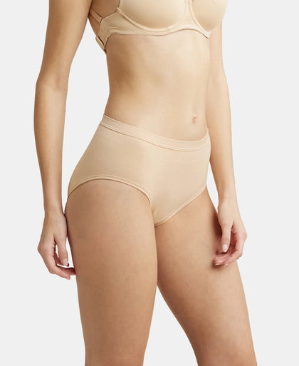 High Coverage Seamfree Microtouch Nylon Elastane High Waist Hipster With StayFresh Treatment - Light Skin-2