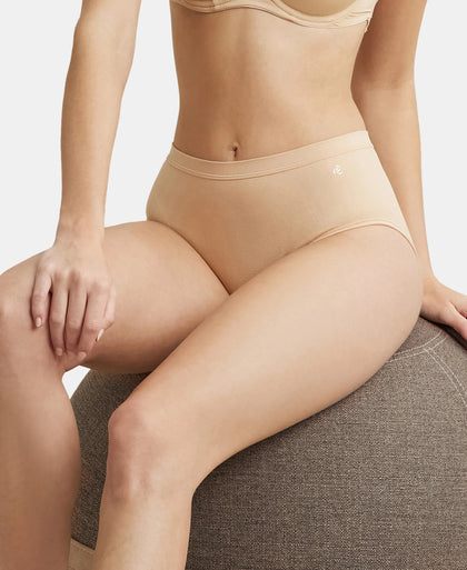 High Coverage Seamfree Microtouch Nylon Elastane High Waist Hipster With StayFresh Treatment - Light Skin-5