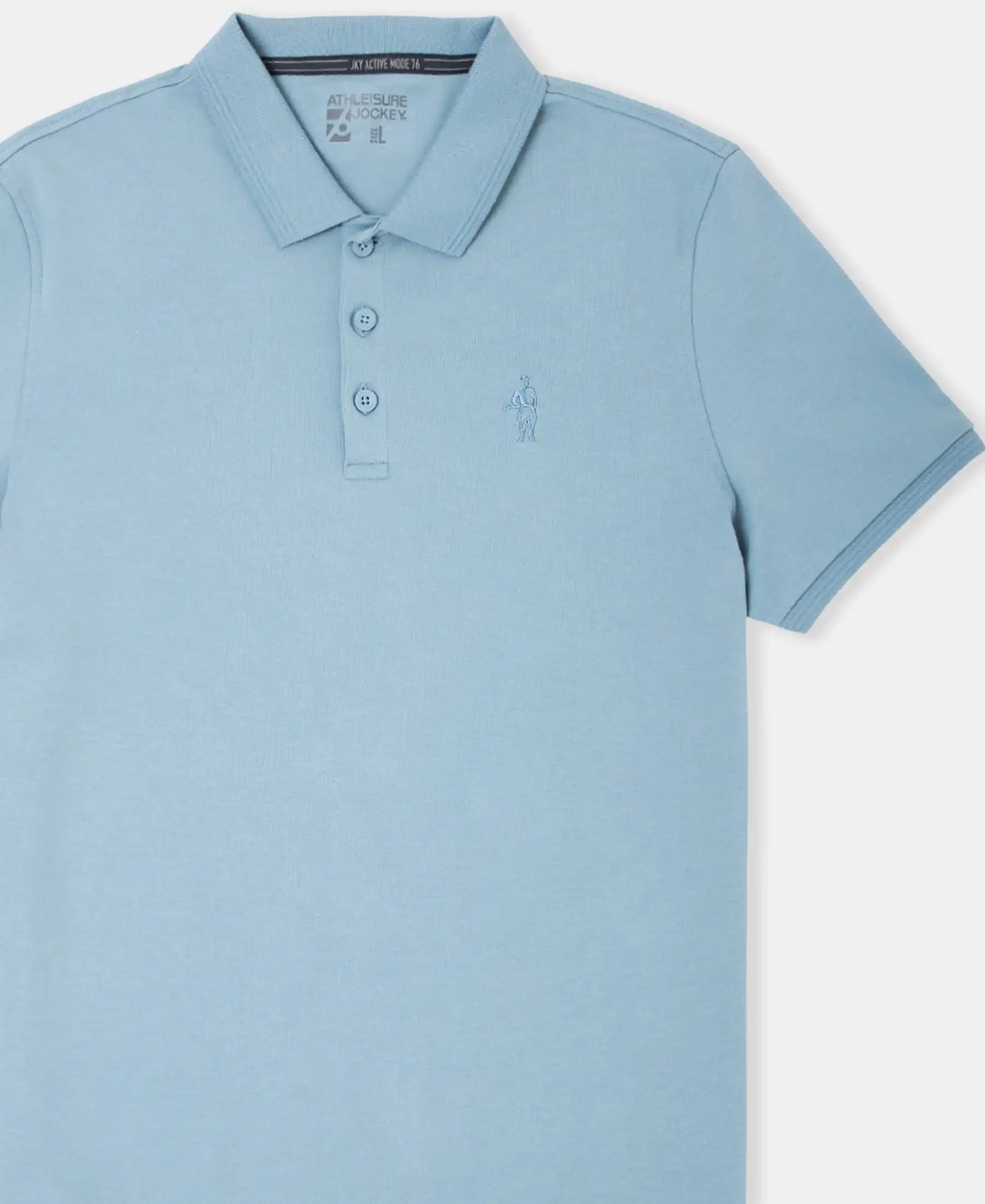 Super Combed Cotton Rich Solid Half Sleeve Polo T-Shirt - Provincial Blue