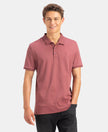 Super Combed Cotton Rich Solid Half Sleeve Polo T-Shirt - Wild Ginger