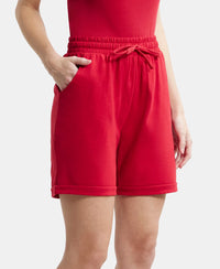 Super Combed Cotton Rich Regular Fit Shorts with Side Pockets - Jaster Red