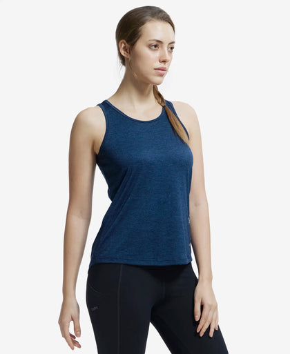 Microfiber Fabric Graphic Printed Tank Top With Breathable Mesh - Cosmic Sapphire-2